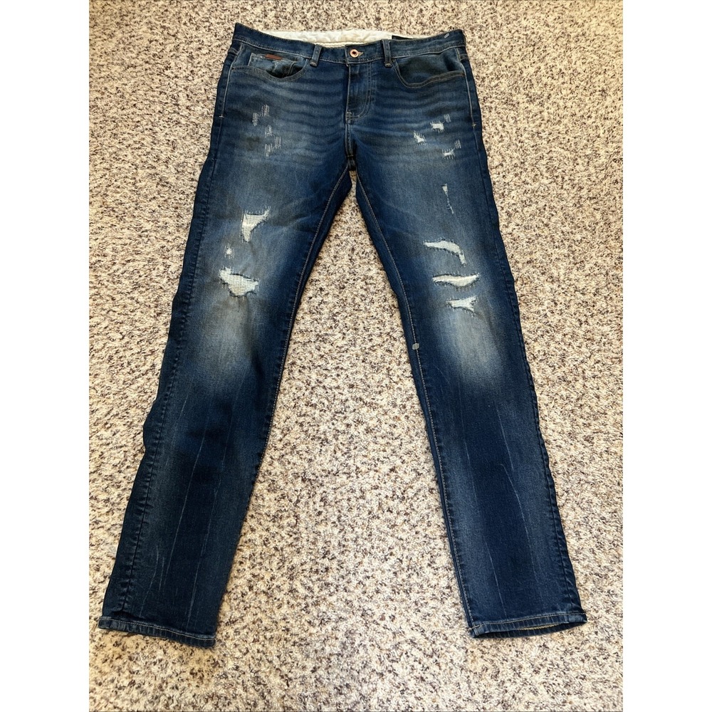 Armani Exchange J13 Slim Fit Jeans‎ Men's Sz 33 X32 Blue Straight Leg Denim